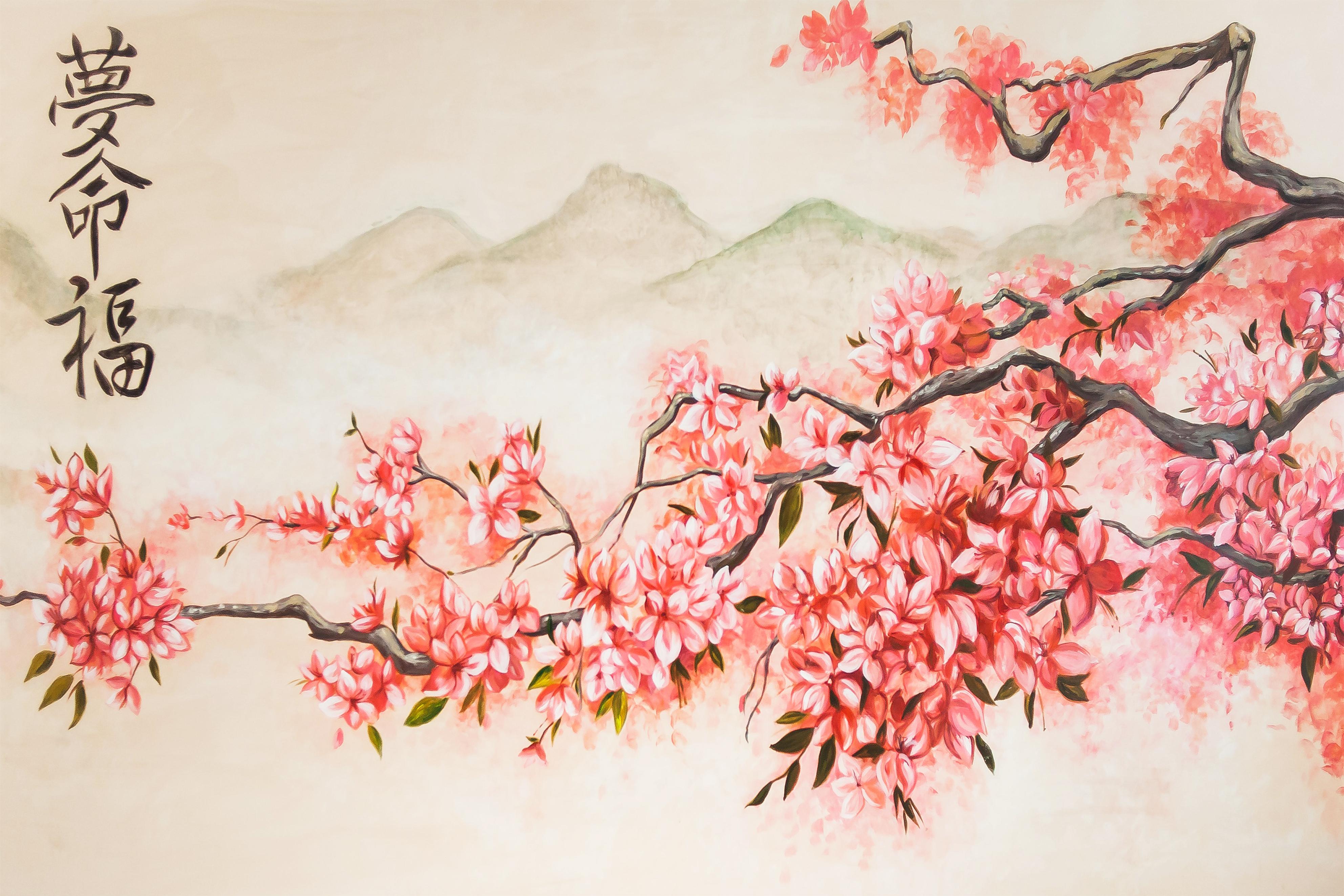 Картинка Фотокартина - цветущая розовая сакура  3