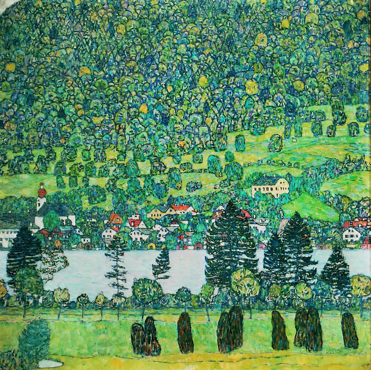 Pilt Gustav Klimt - Ave si le togbɛ aɖe dzi le Attersee Ta la dzi 2