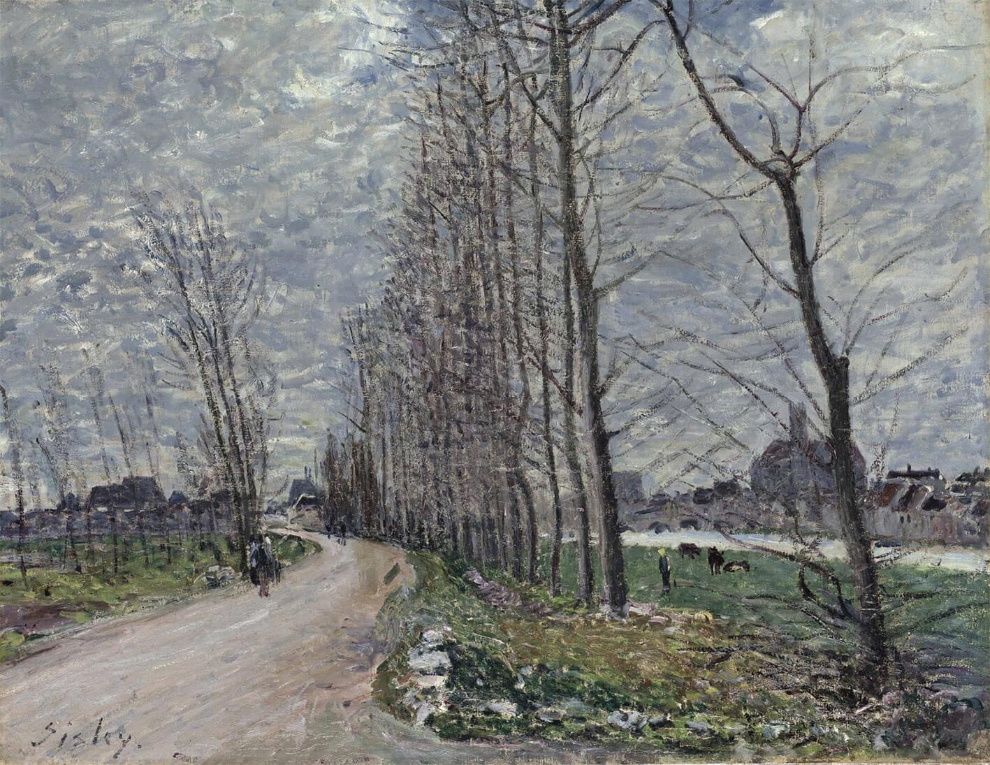 Obrazek Alfred Sisley - Widok na Moret-sur-Loing 2