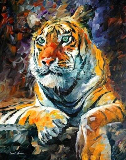 Picture Photo painting on canvas - Tiger 3
