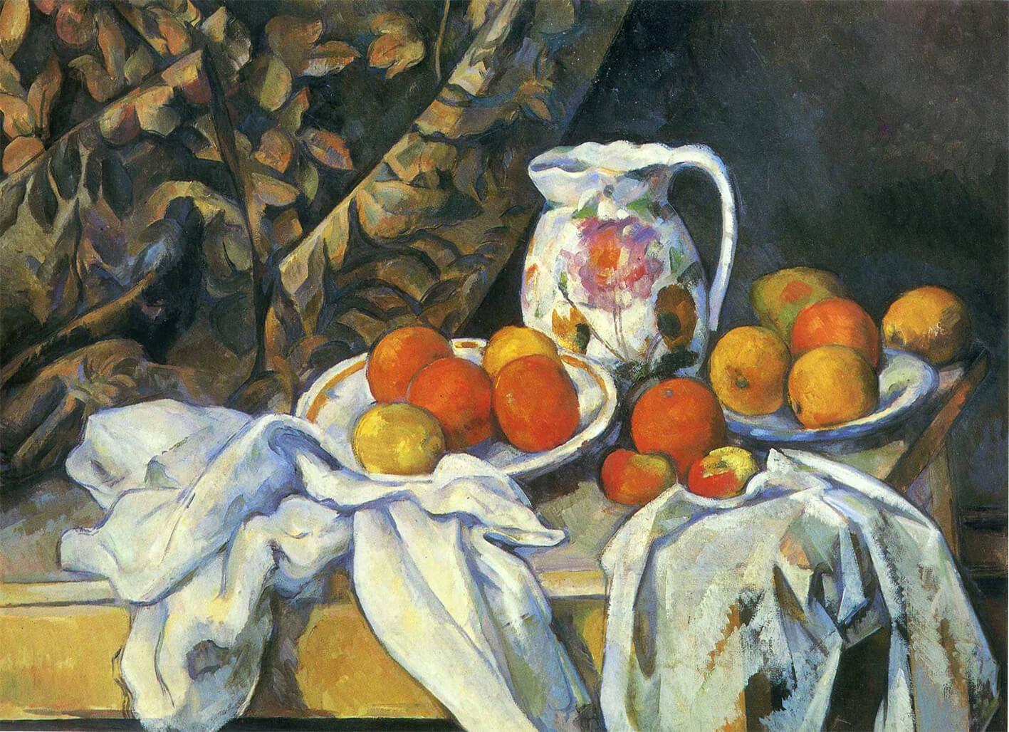 Bild Paul Cezanne - Stilleben mit Vorhängen 2