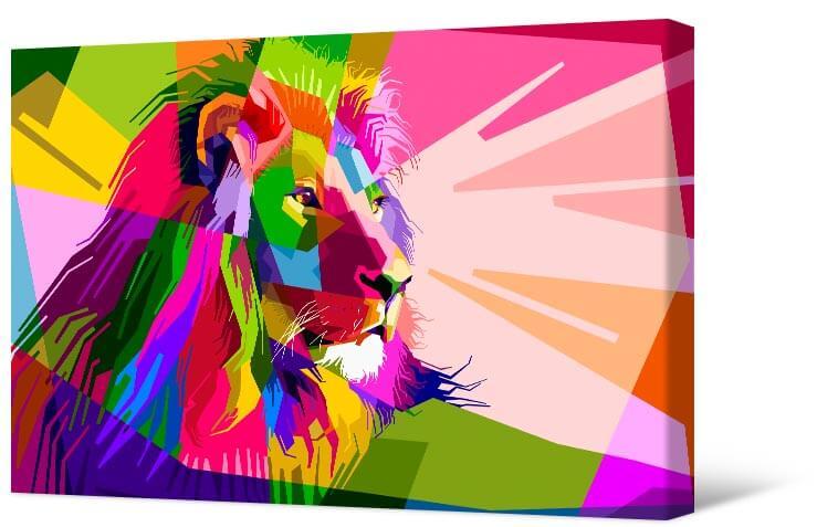 Picture Lion in pop art style