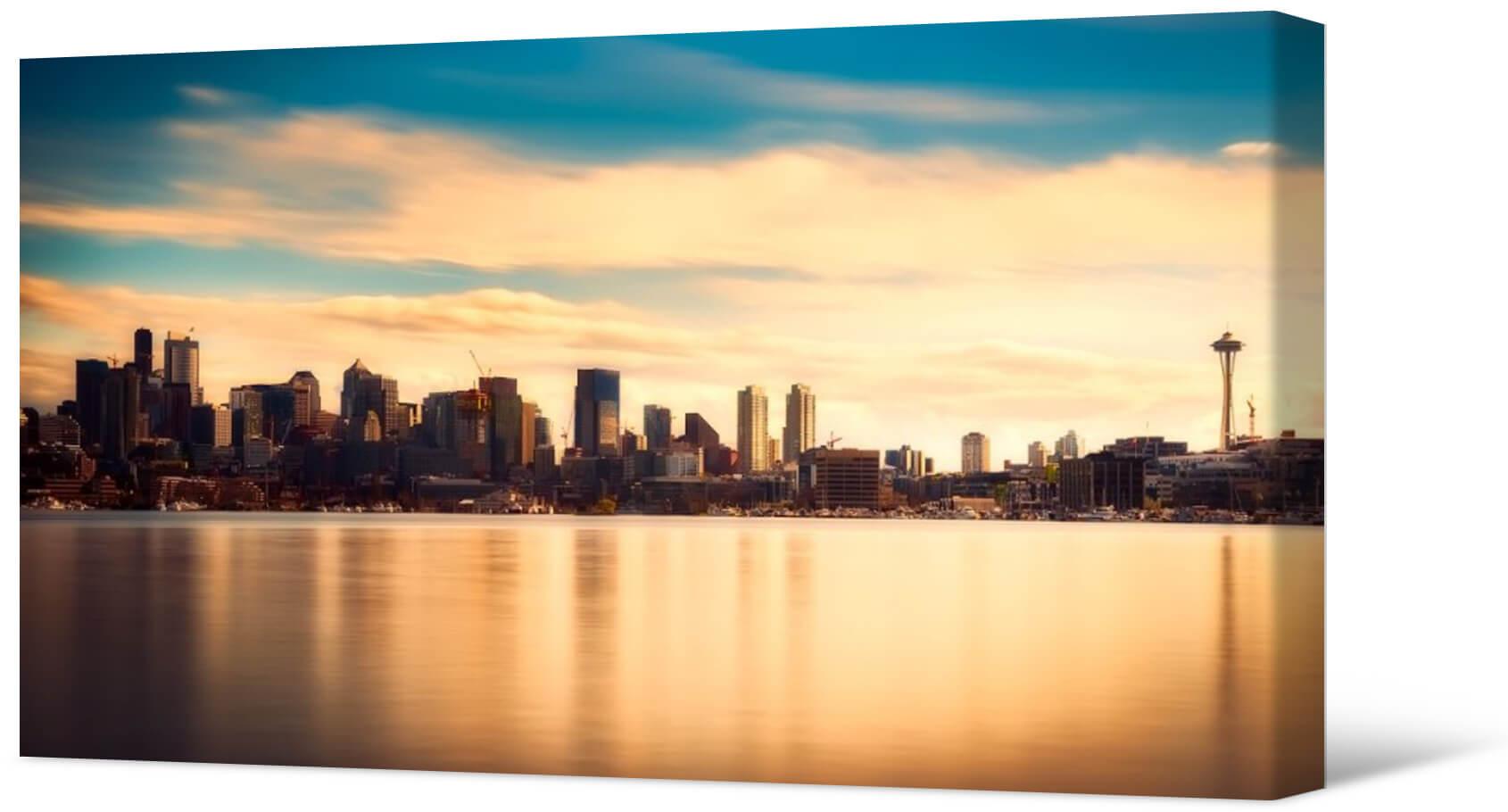 Picture Photo painting on canvas - Seattle