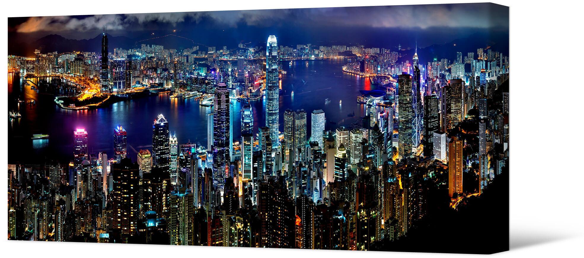 Paveikslėlis Honkongo spindesys naktį