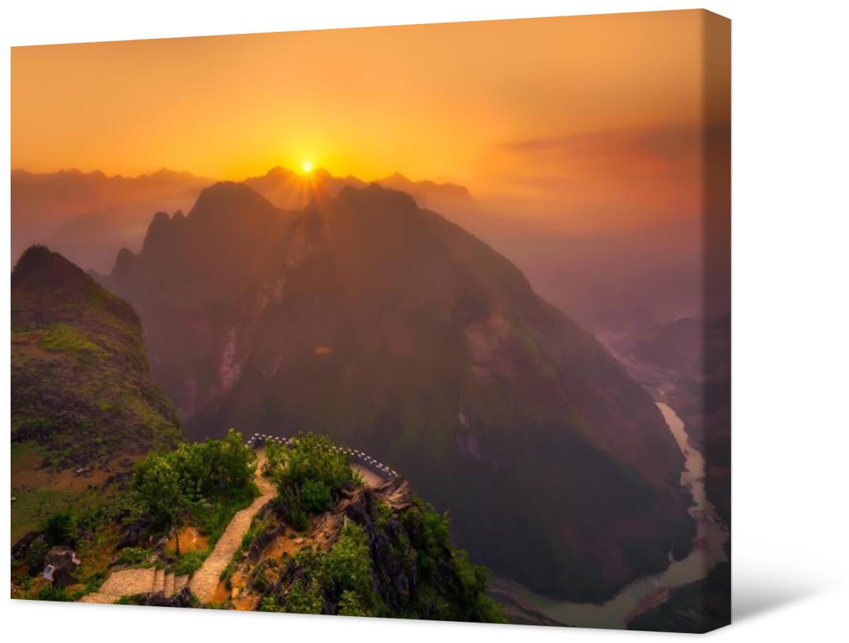 Bilde Foto glezna uz audekla - Vjetnamas kalnu ainava