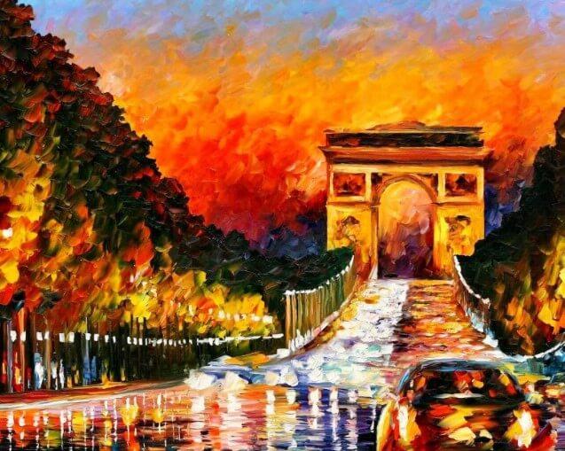 Picture Photo painting on canvas - Arc de Triomphe 3