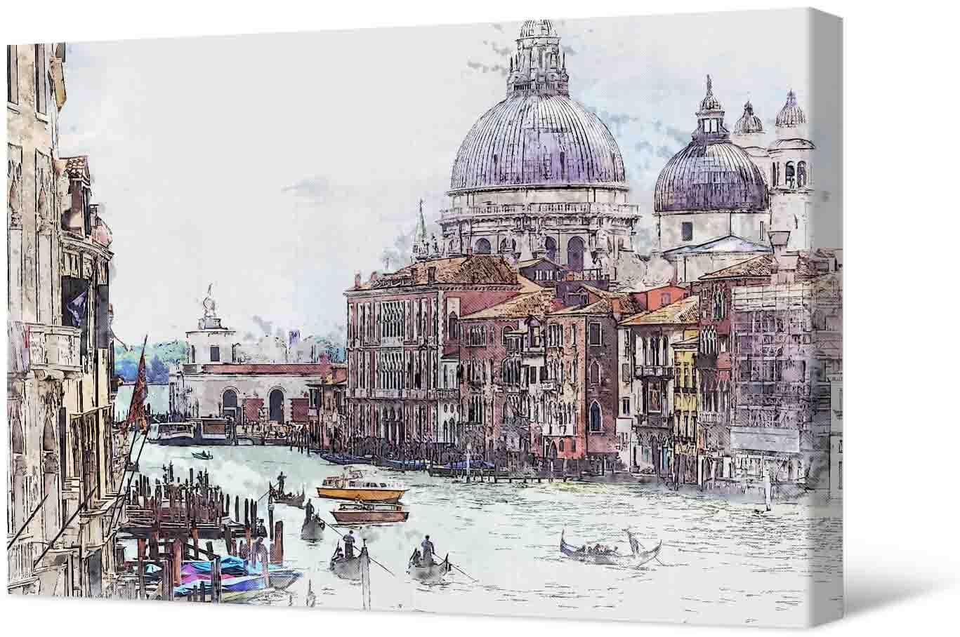 Bild Fotomalerei auf Leinwand - Blick auf Venedig bei Tag