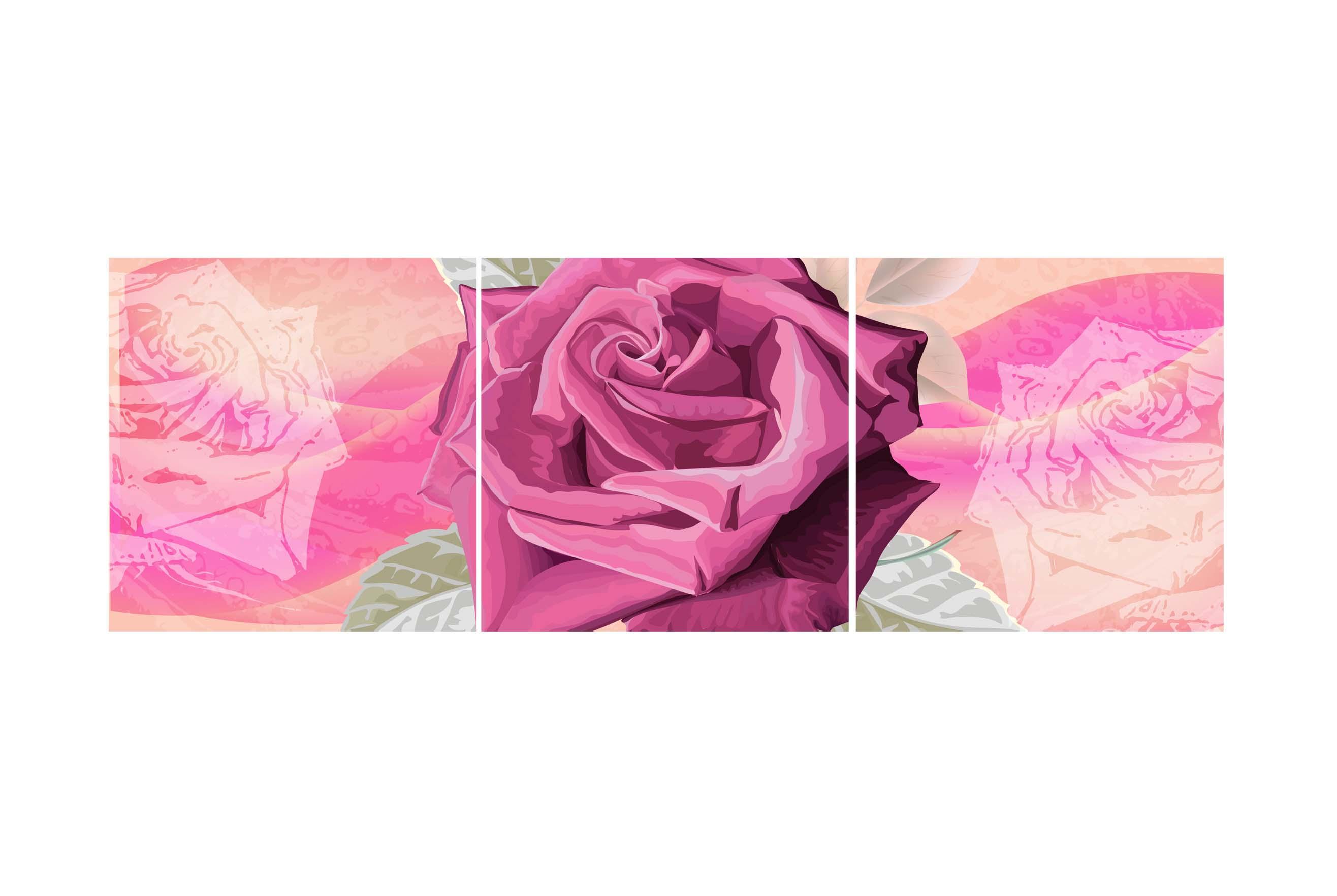 Bilde Moduļu bilde - skaista ziedoša roze 3