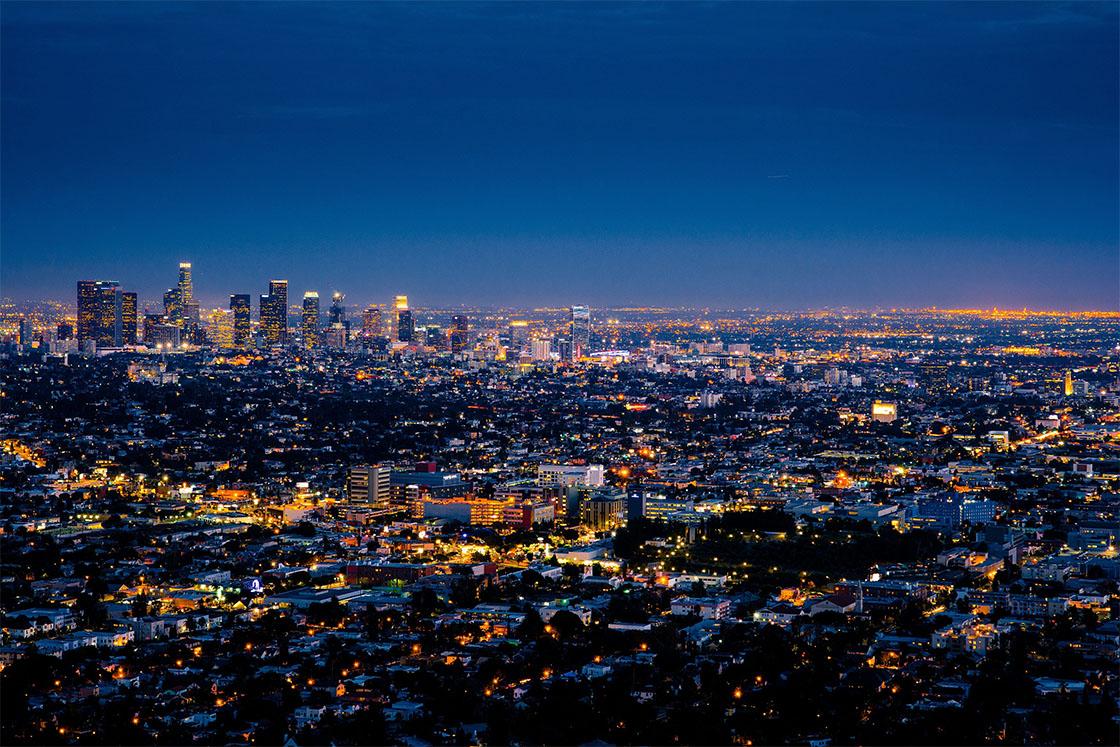 View of the metropolis at night
