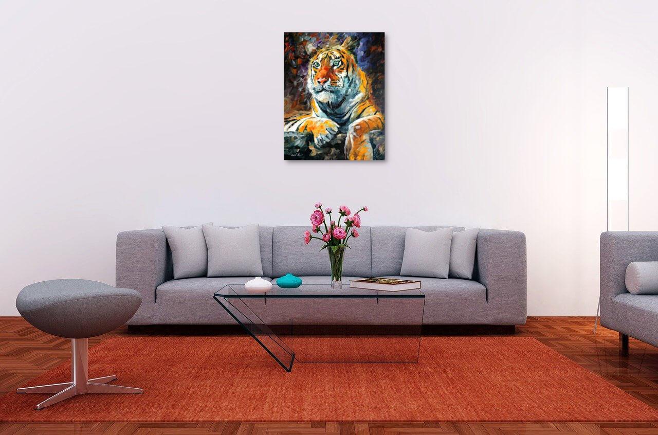 Foto glezna uz audekla - Tīģeris