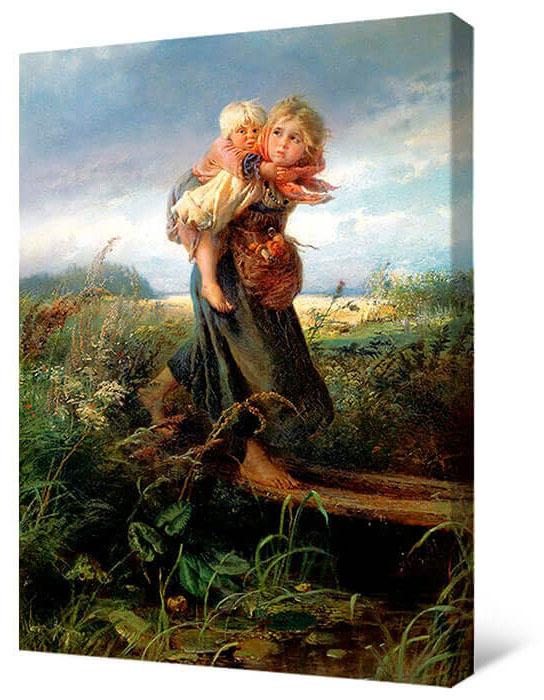 Картинка Репродукции - Дети, бегущие от грозы