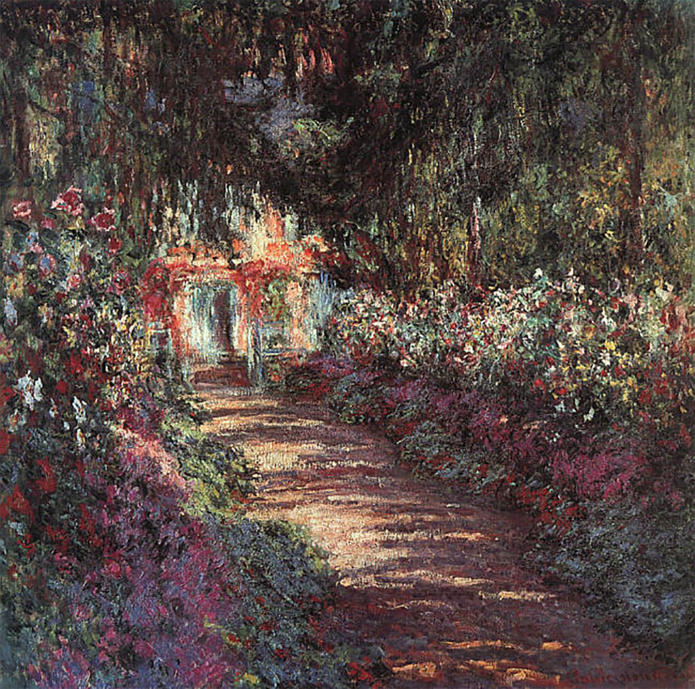 Bild Claude Monet Garten in voller Blüte 2