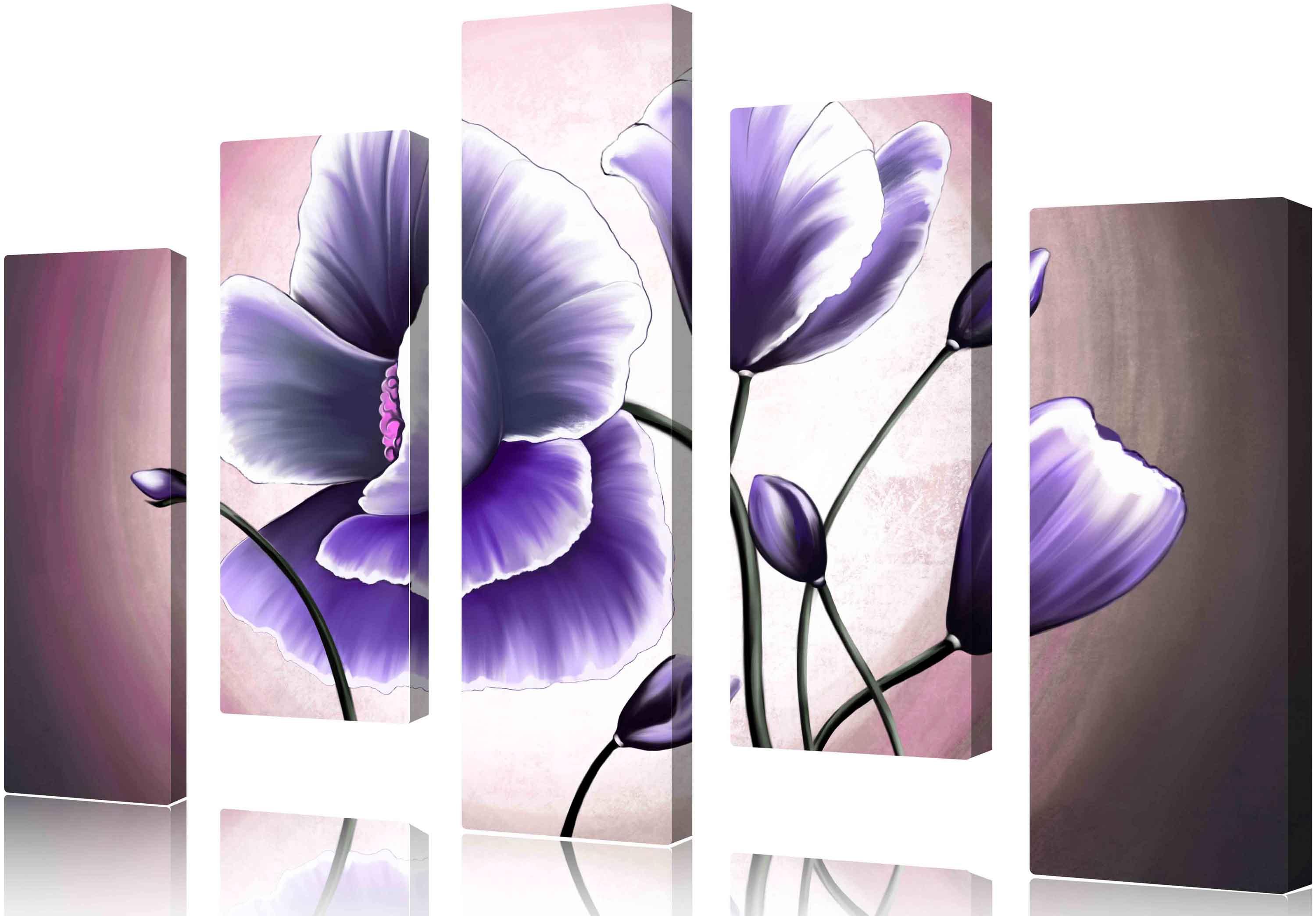 Picture Modular picture - purple delicate flowers