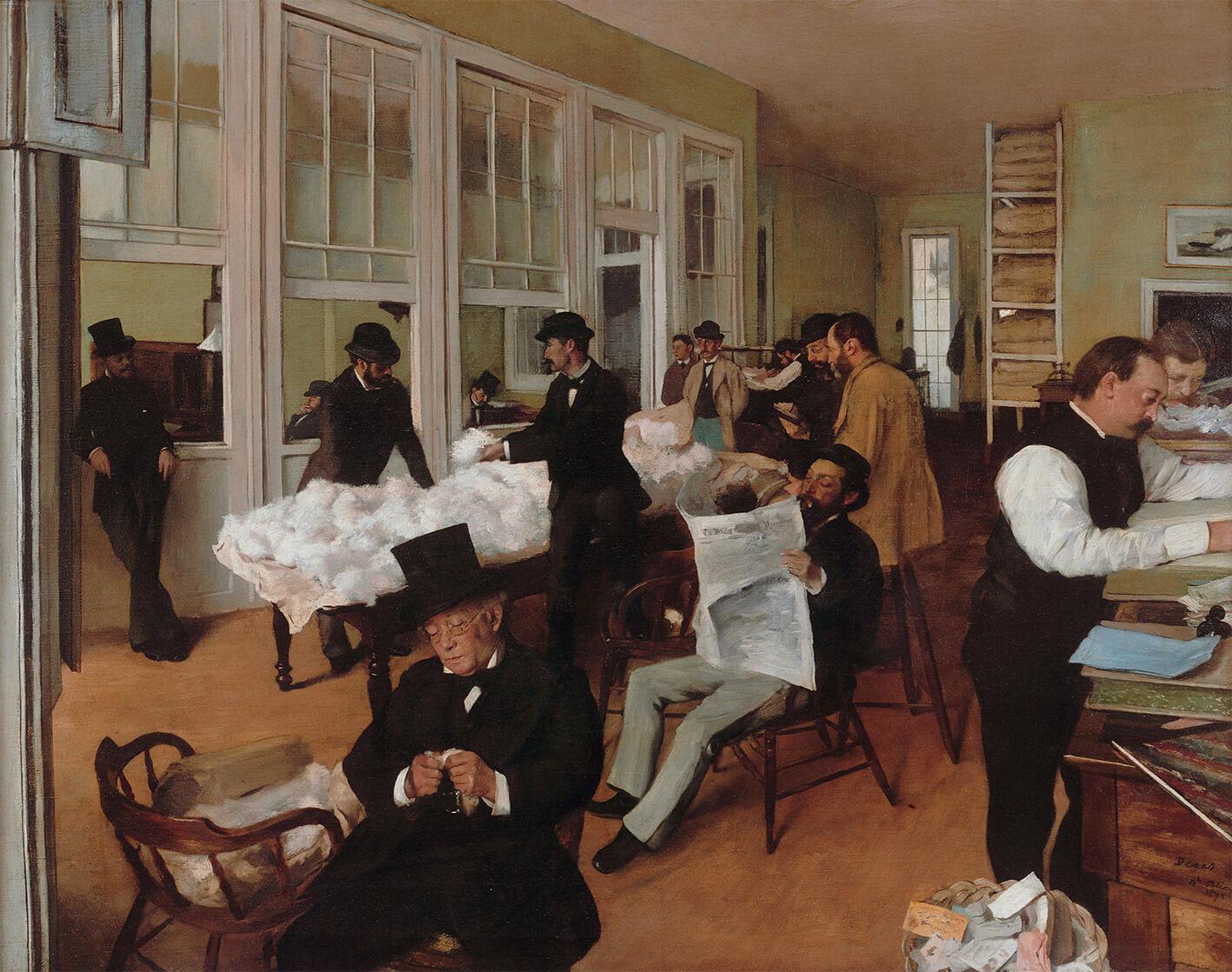 Picture Edgar Degas - Cotton office in New Orleans 2