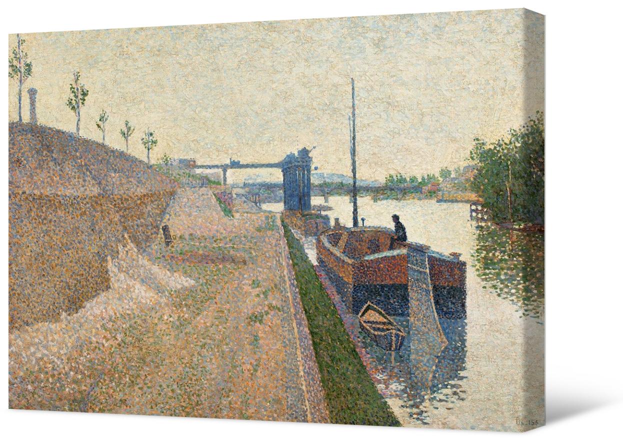 Picture Paul Signac - Embankment Clichy. Gloomy weather.
