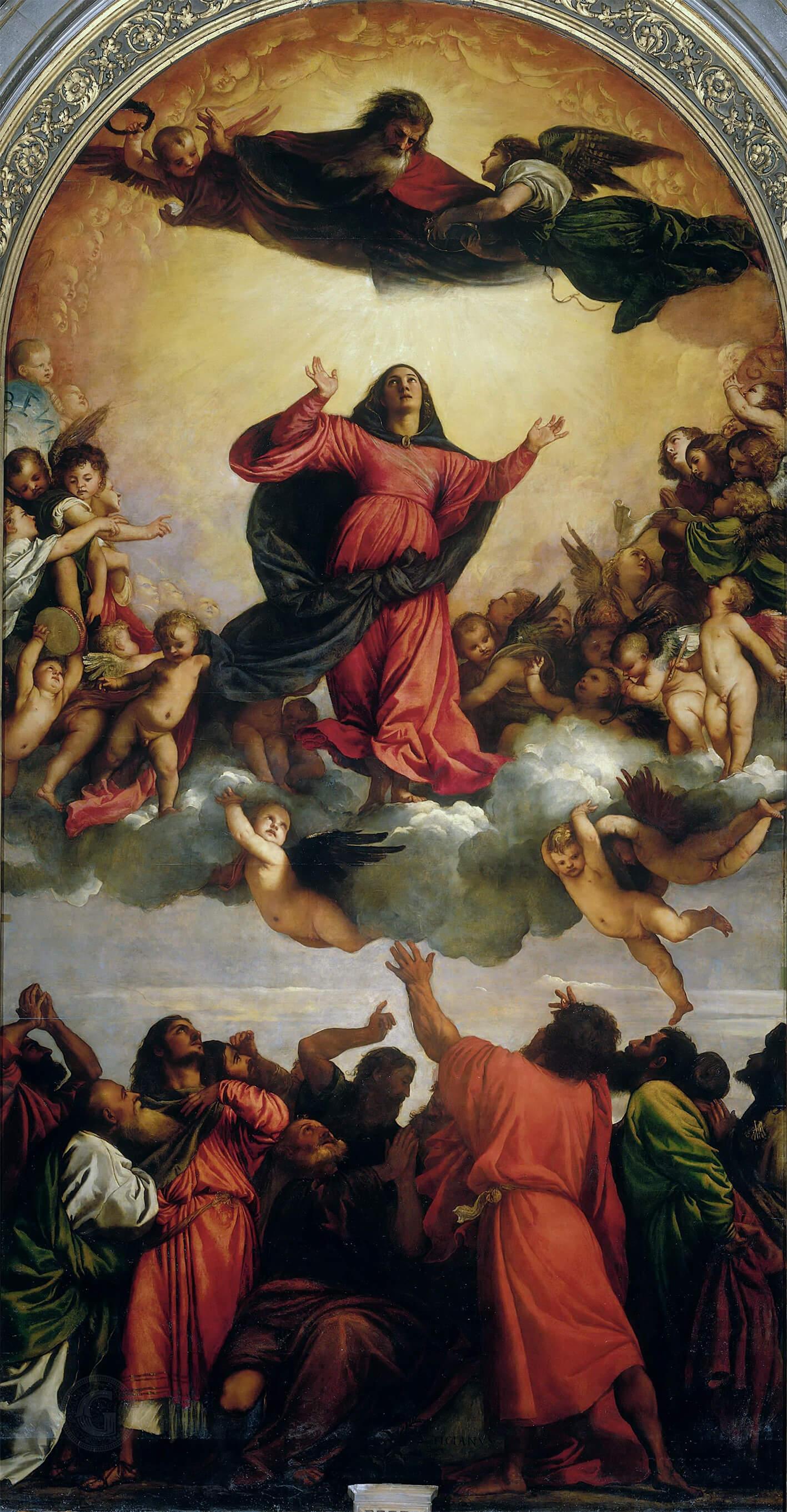 Paveikslėlis Ticianas – Mergelės Marijos Ėmimas į dangų 2