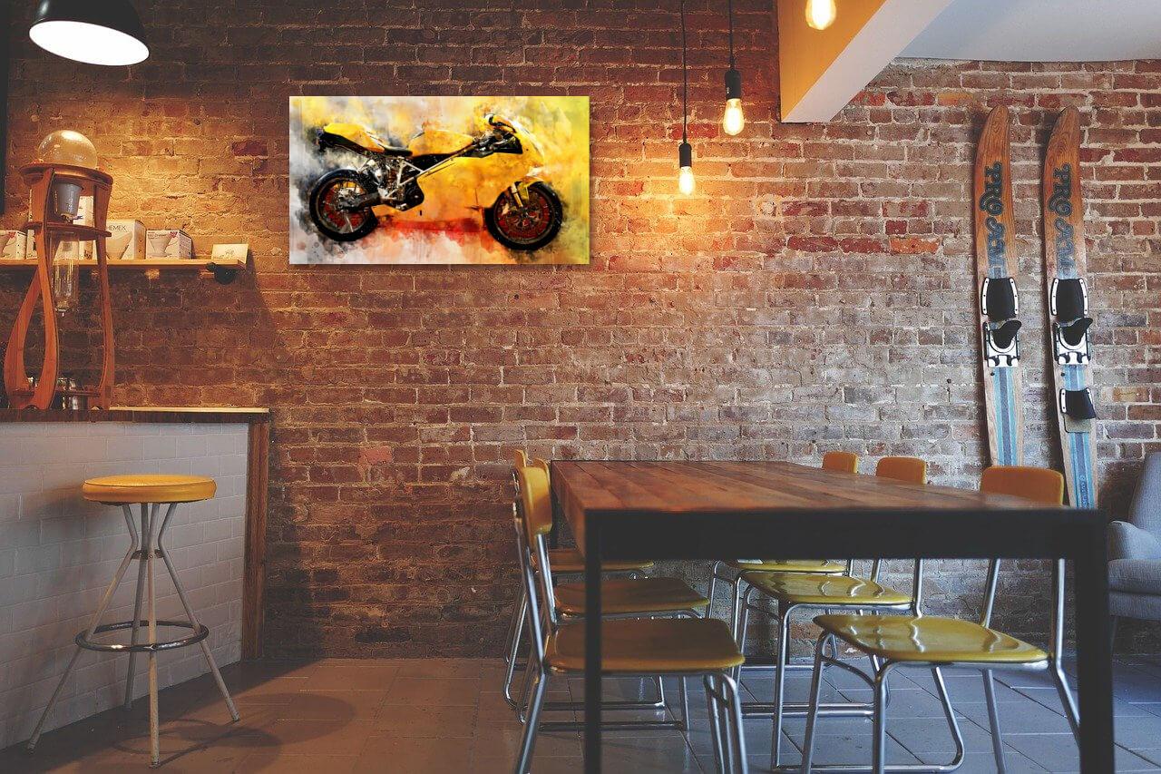 Obrazek żółty motocykl 2