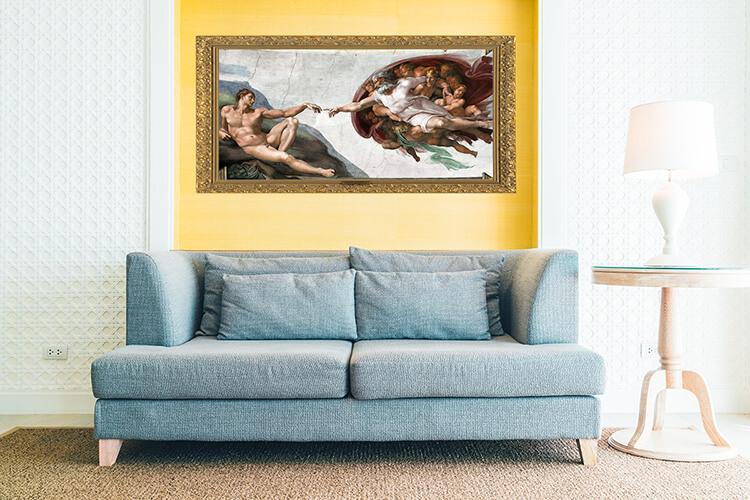 Картинка Репродукции - "Сотворение Адама" Микеланджело 2