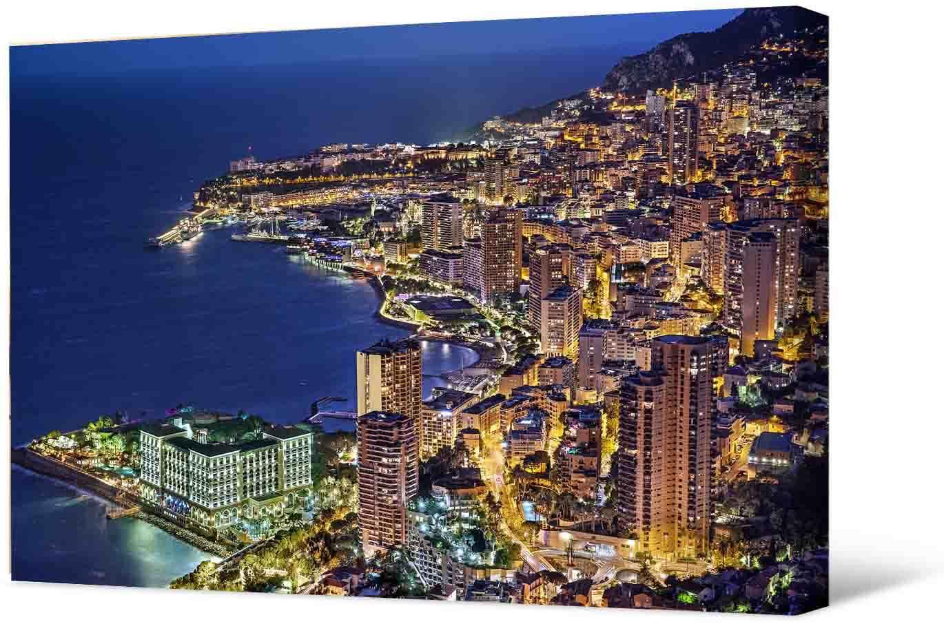 Paveikslėlis Nuotraukų tapyba ant drobės - Monako naktiniai žibintai