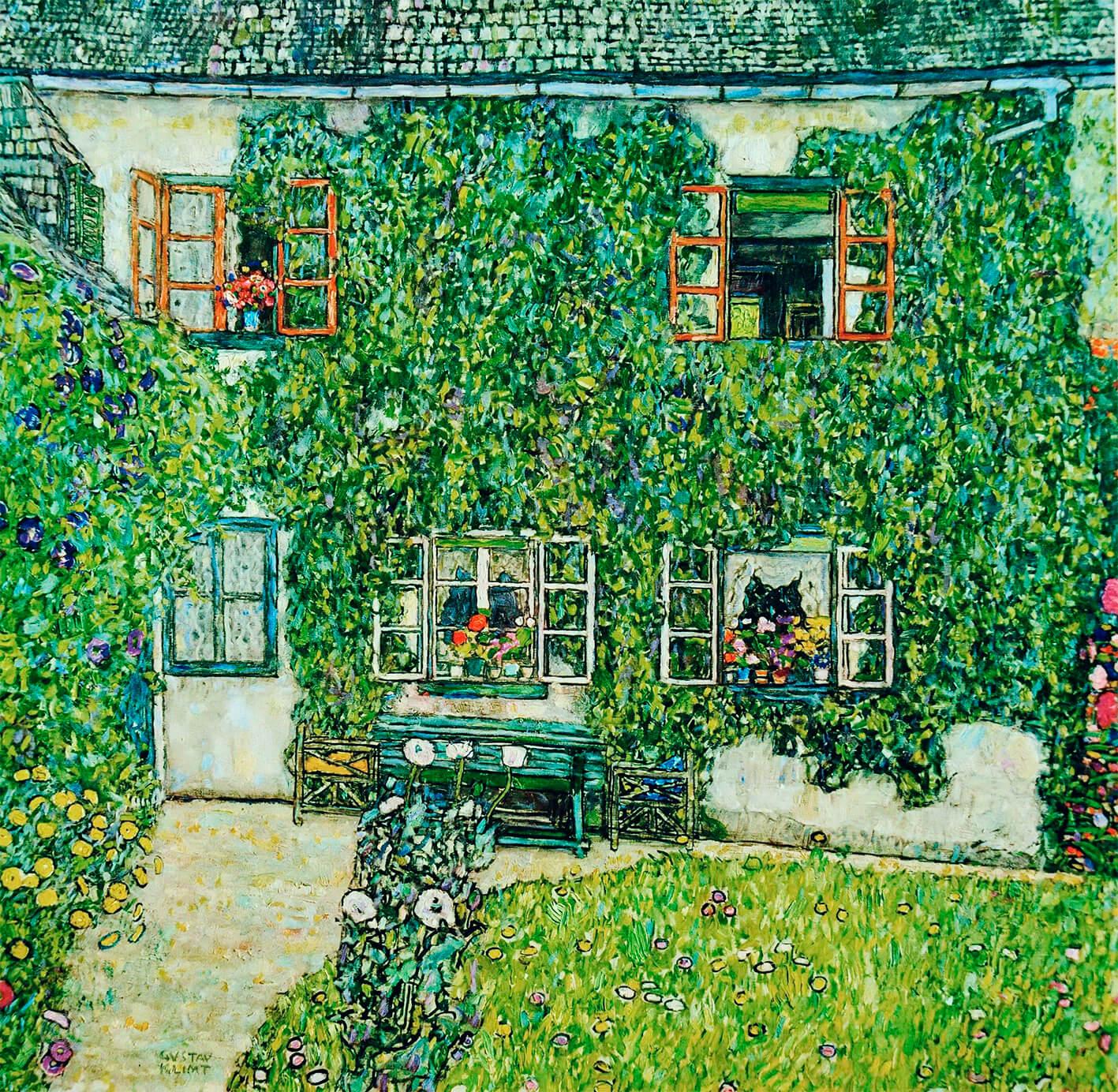 Obrazek Gustav Klimt - Dom w Weissenbach nad jeziorem Attersee 2