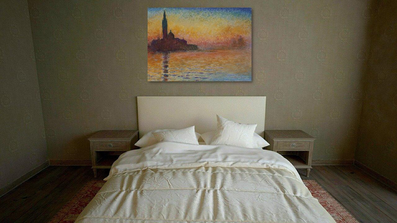 Photo painting on canvas - San Giorgio Maggiore at dusk