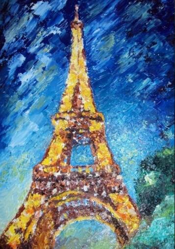 Bild Fotomalerei auf Leinwand - Eiffelturm 3
