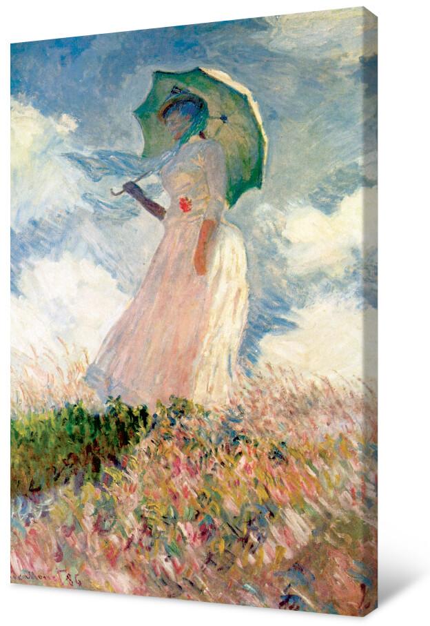 Bilde Klods Monē — sieviete ar lietussargu pa kreisi