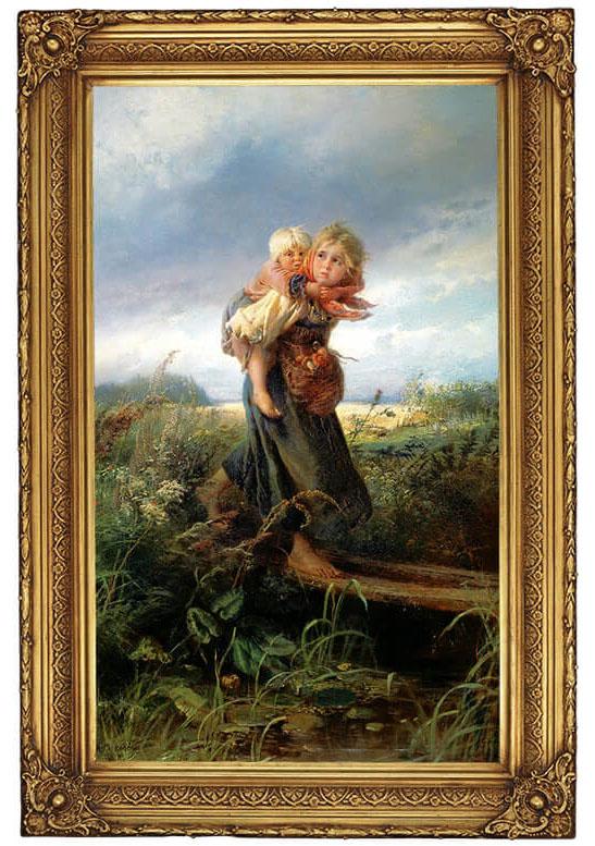 Картинка Репродукции - Дети, бегущие от грозы 4