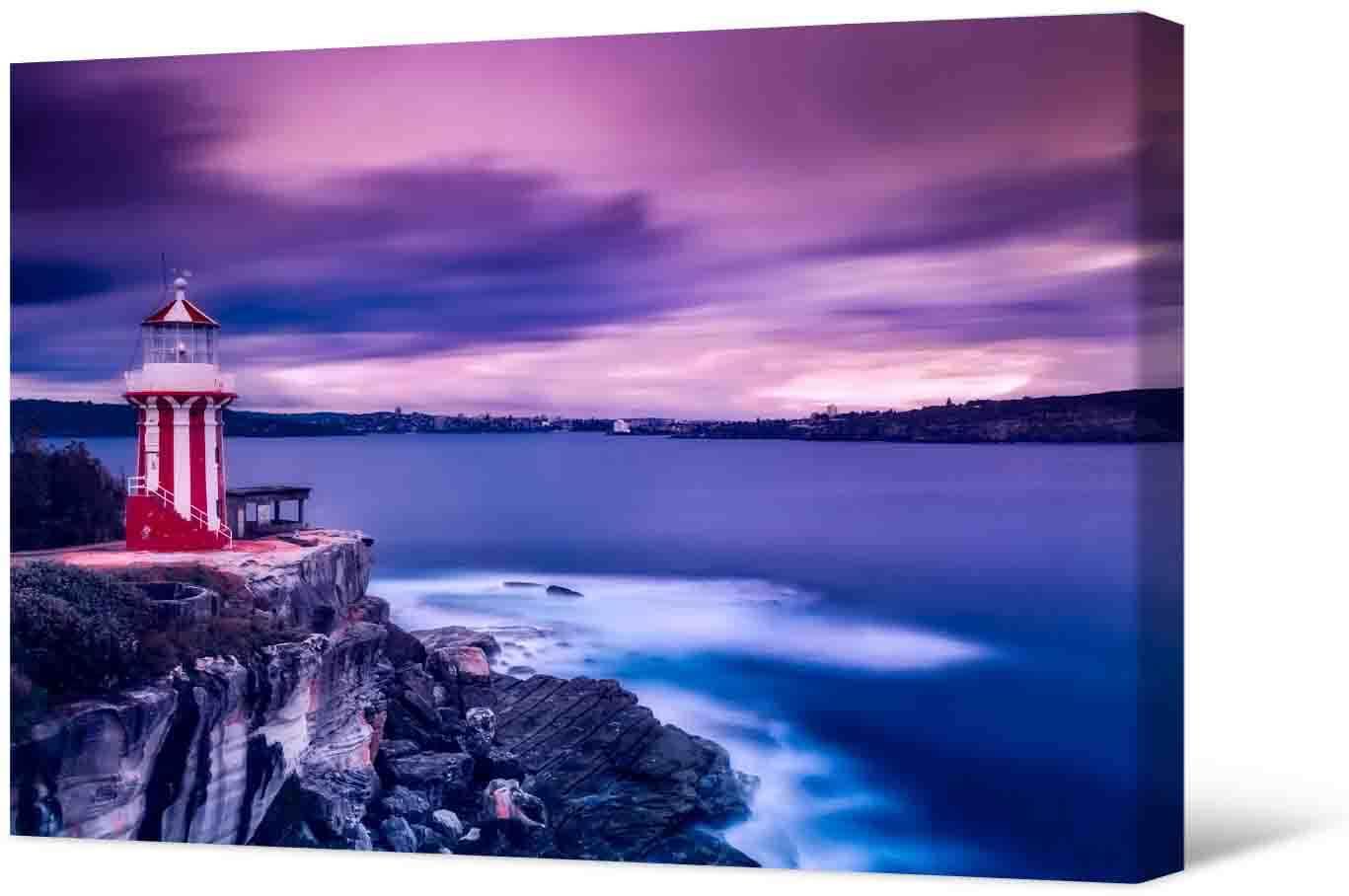 Paveikslėlis Nuotraukų tapyba ant drobės – Švyturys ant vandenyno vakare