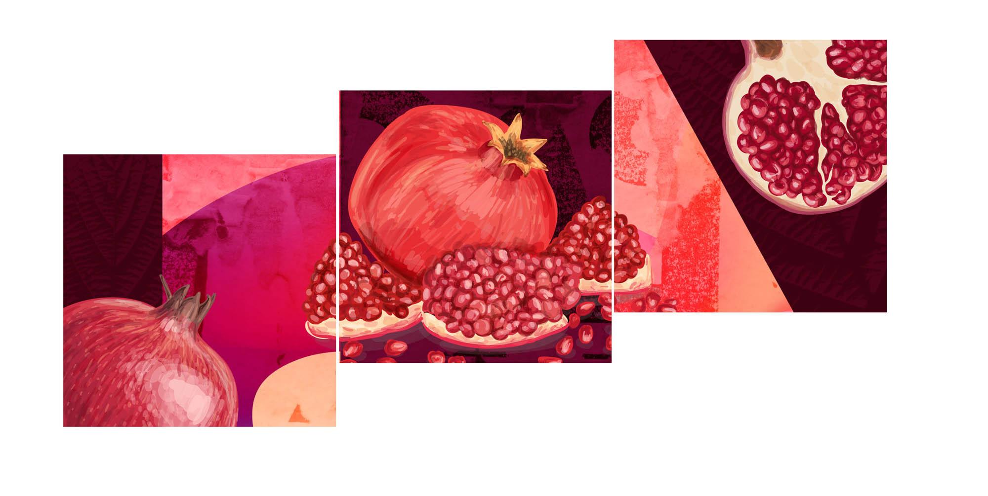 Bild Modulares Bild - Granatapfelfrüchte 3