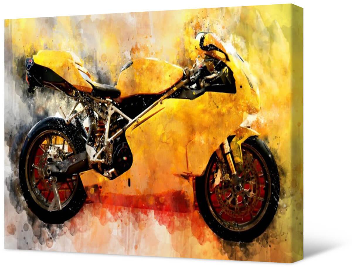 Obrazek żółty motocykl