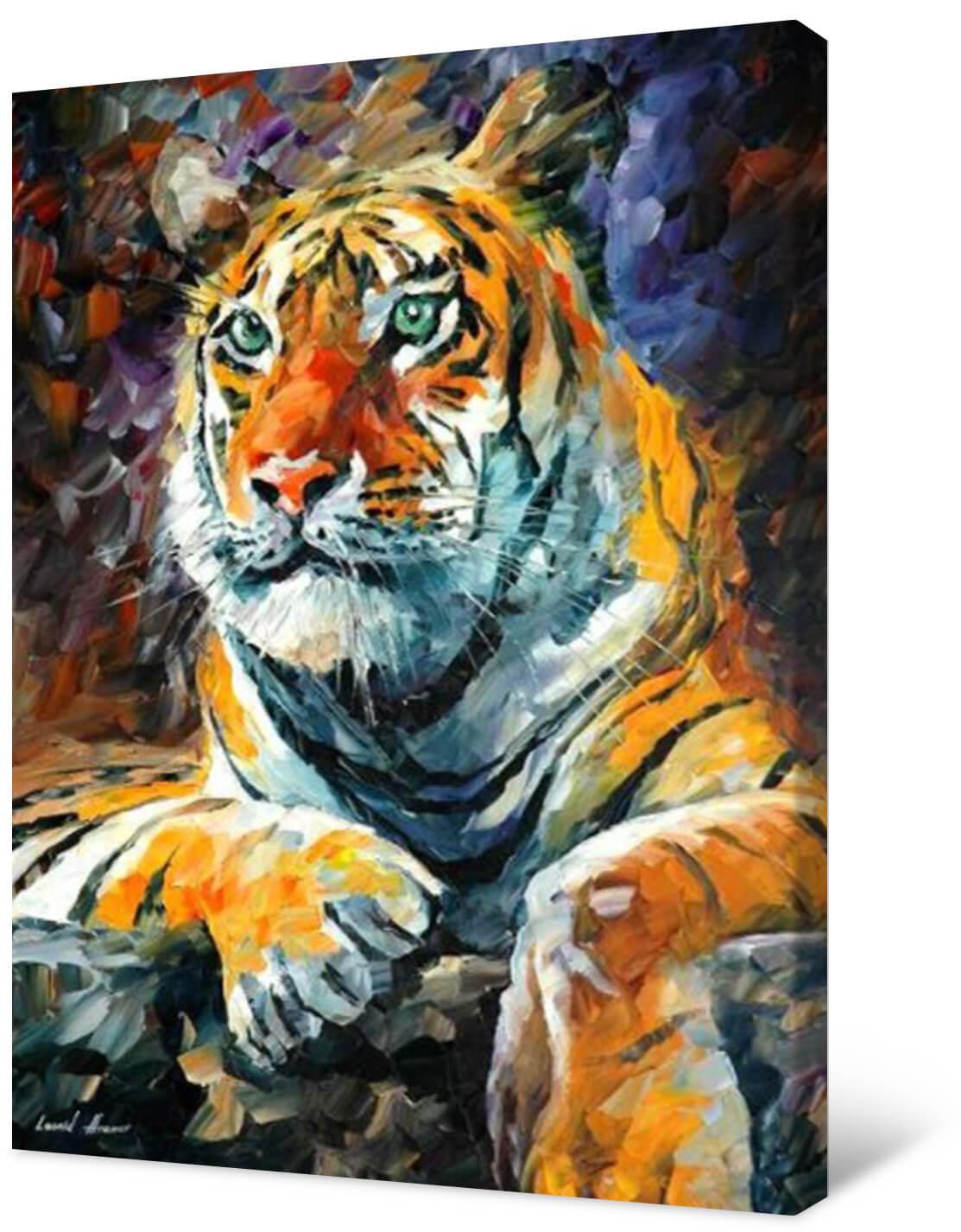 Picture Photo painting on canvas - Tiger