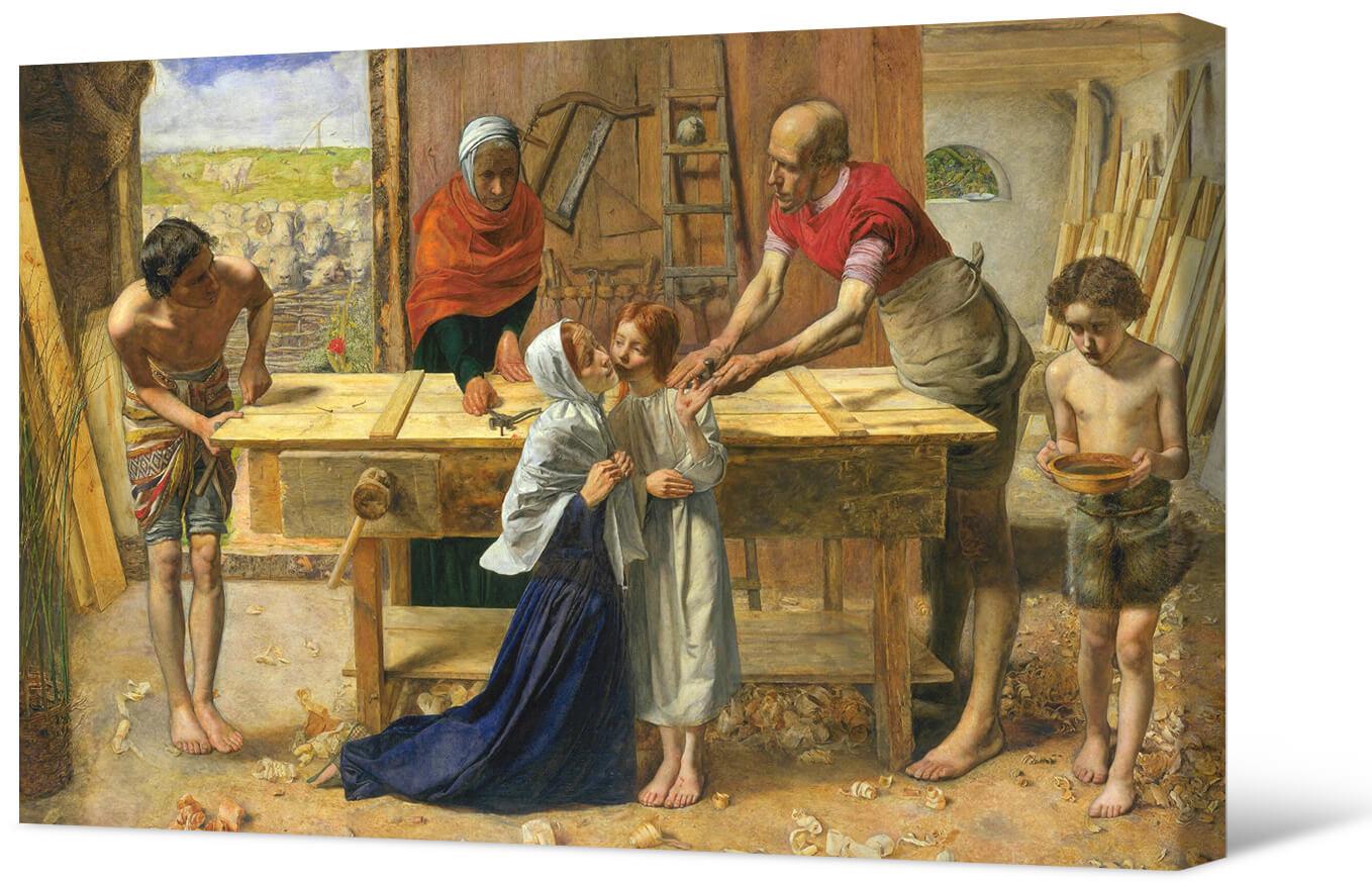 Paveikslėlis John Everett Millais – Kristus savo tėvų namuose