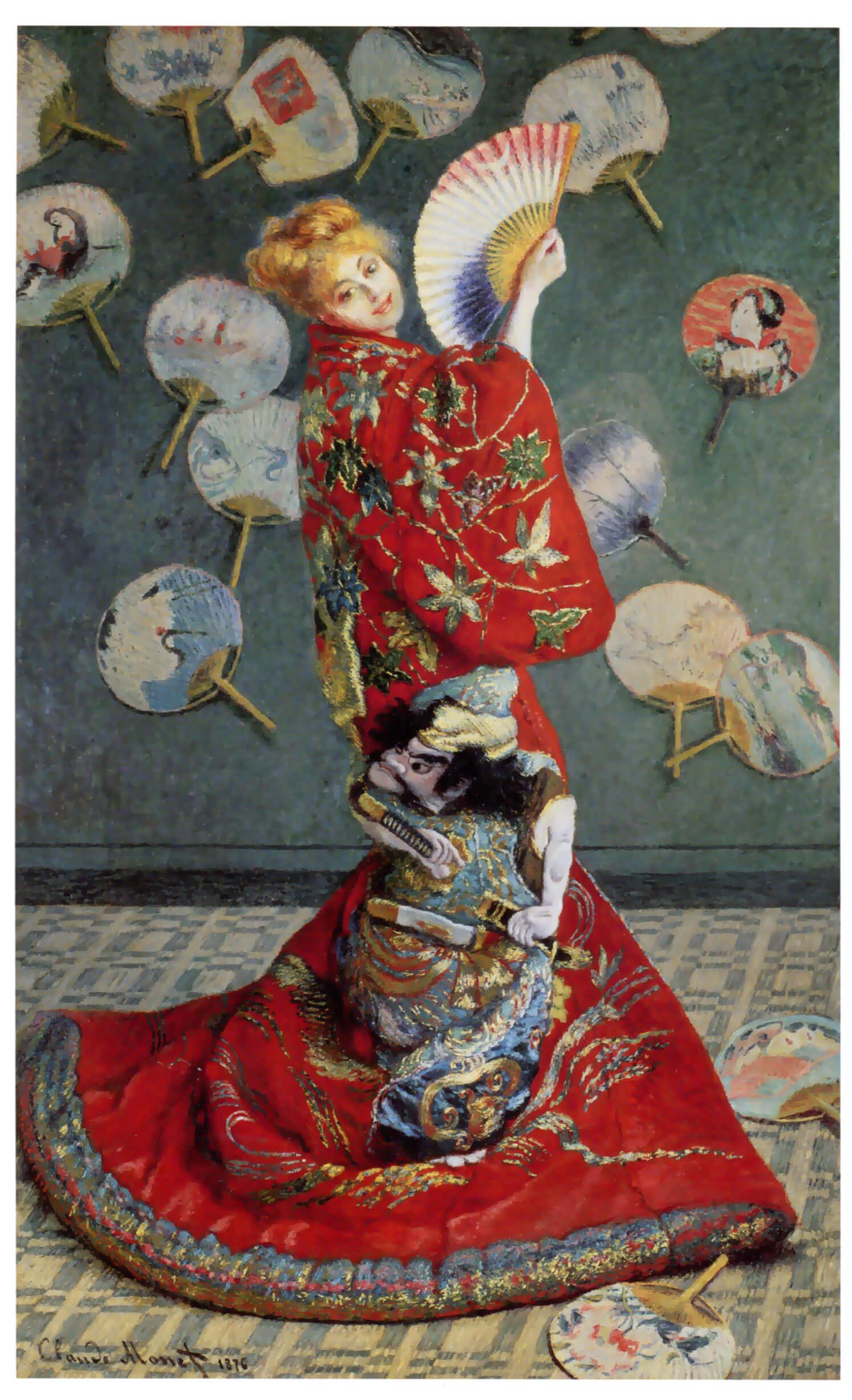 Картинка Клод Моне - Камилла в японском кимоно 2