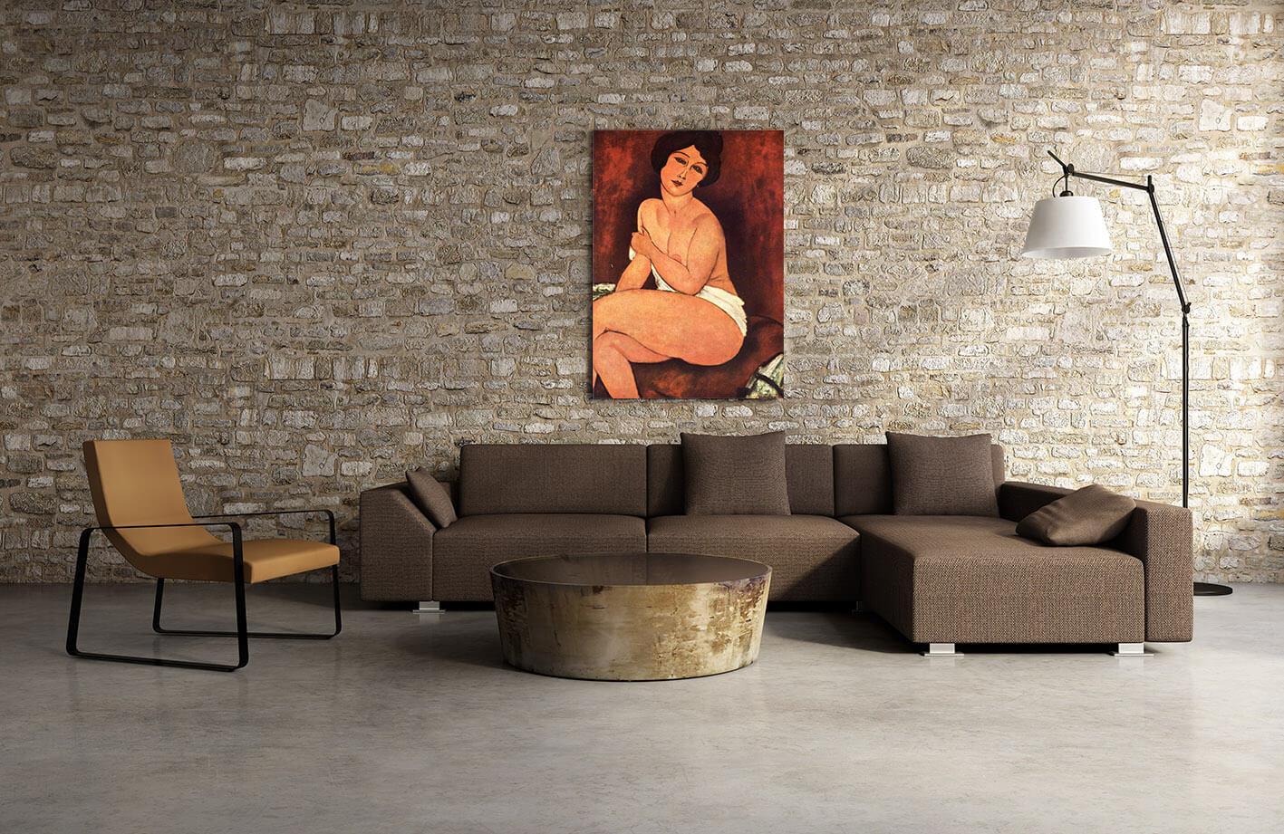 Paveikslėlis Amedeo Modigliani – Sėdi nuogas 3