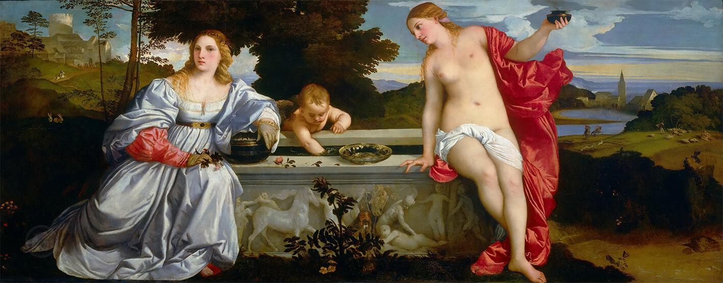 Picture Titian - Heavenly Love and Earthly Love 2