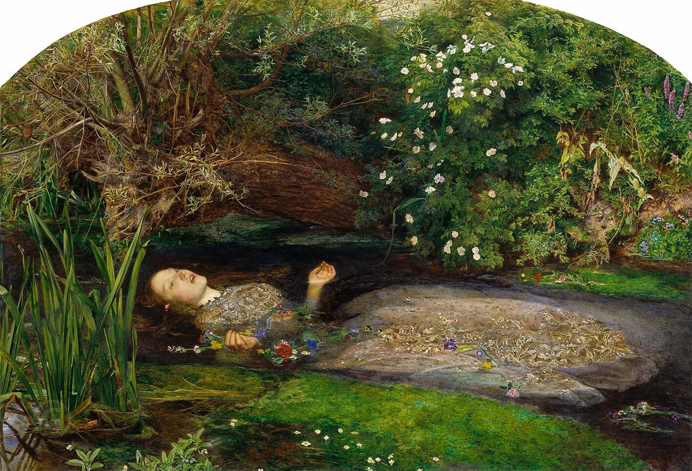 Pilt John Everett Millais - Ofelia ƒe ŋkɔ 2
