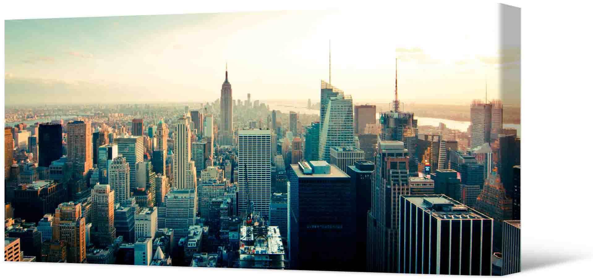 Картинка Фотокартина на холсте - Манхеттен с высоты птичьего полета