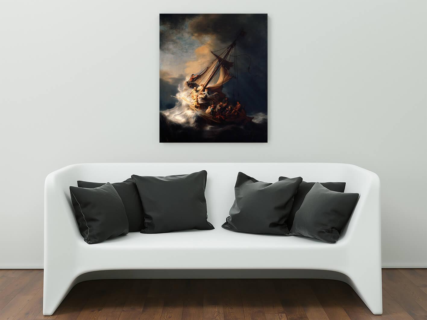 Картинка  Рембрандт - Христос в шторм на Галилейском море 3