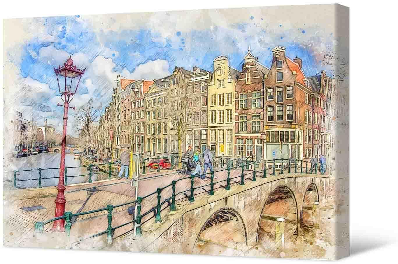 Paveikslėlis Nuotraukų tapyba ant drobės – saulėta diena Amsterdame 4