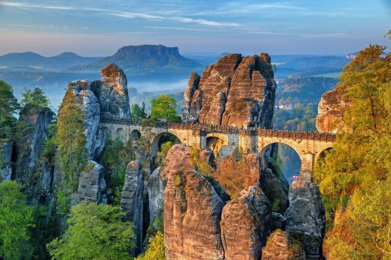 Picture Photo painting on canvas - Bastei 3