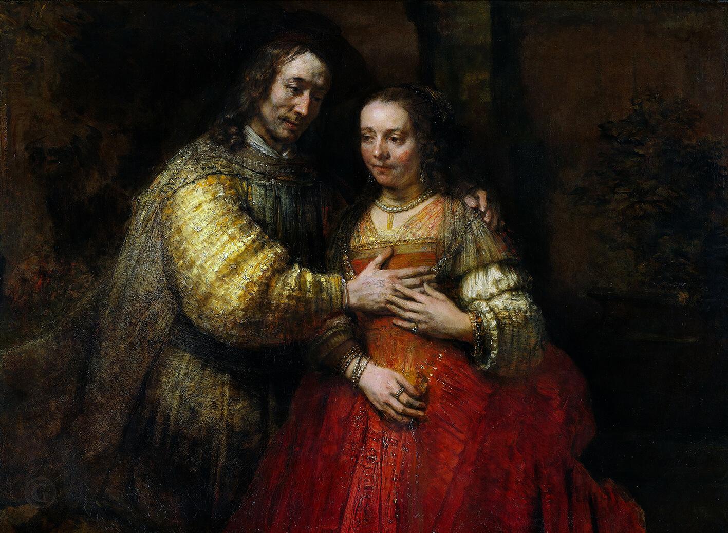 Obrazek Rembrandt – żydowska panna młoda 2