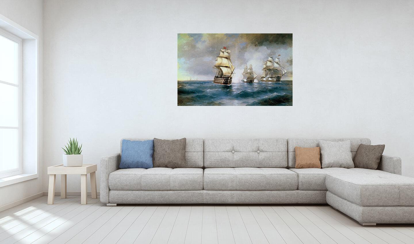 Picture Ivan Aivazovsky - Brig "Mercury", attacked by two Turkish ships 3