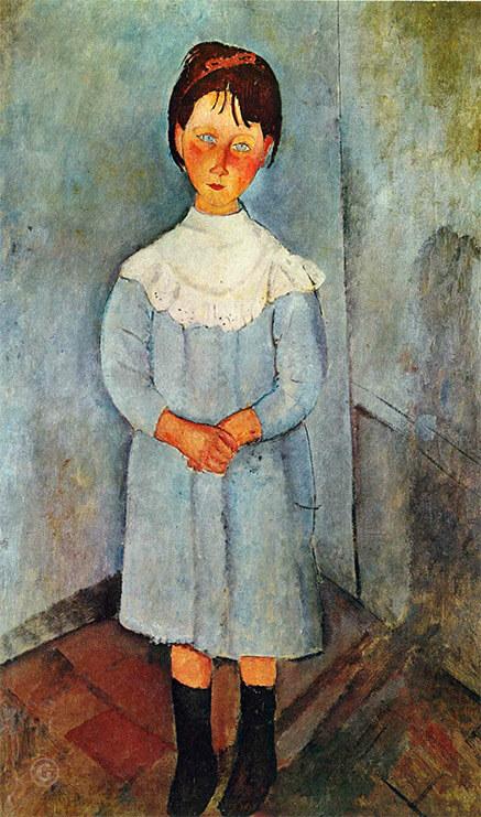 Paveikslėlis Amedeo Modigliani - Mergina mėlyna 2
