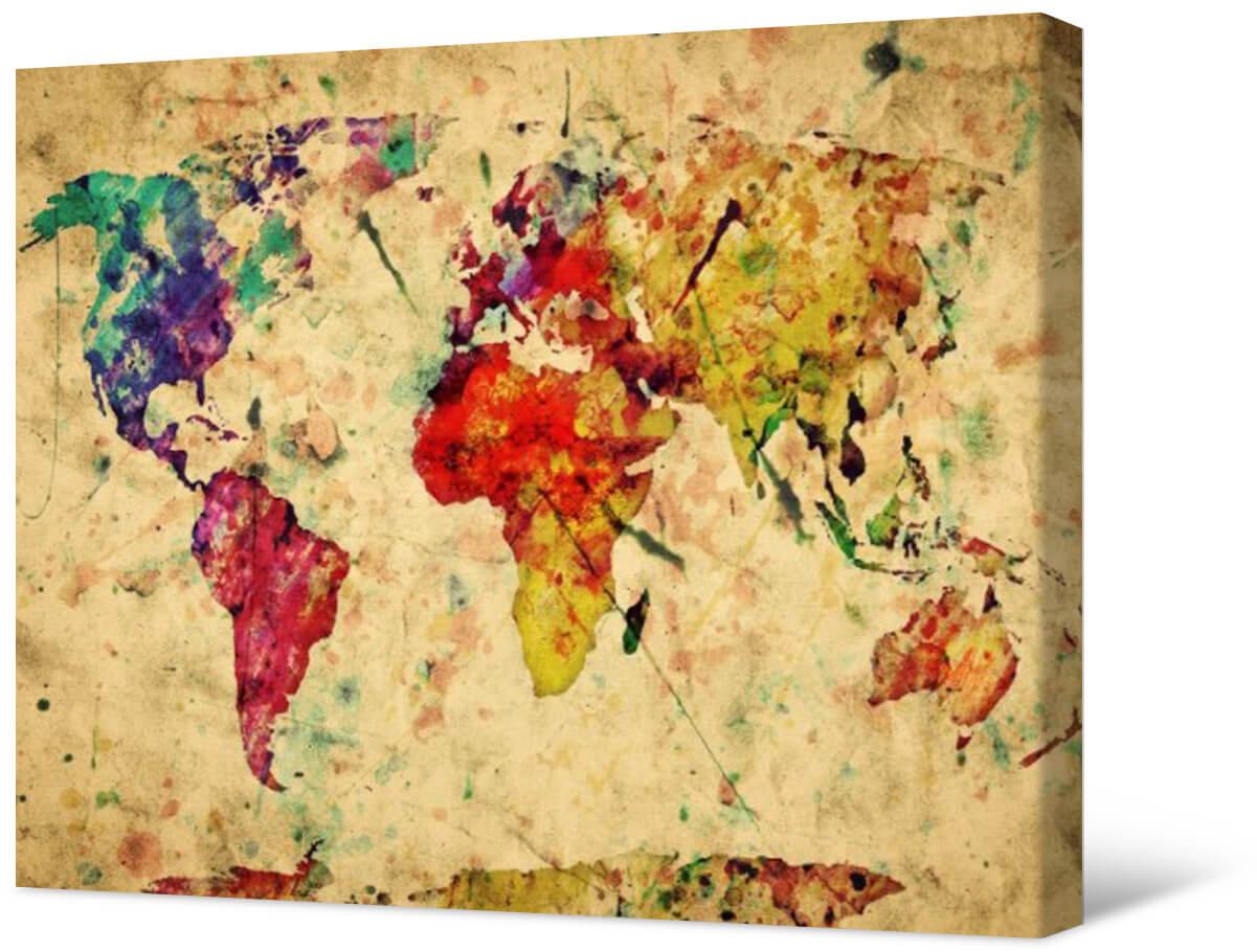 Bilde Krāsaina pasaules karte