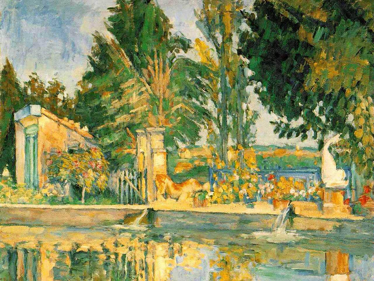 Paveikslėlis Paul Cezanne - baseinas Jas de Bouffan 2