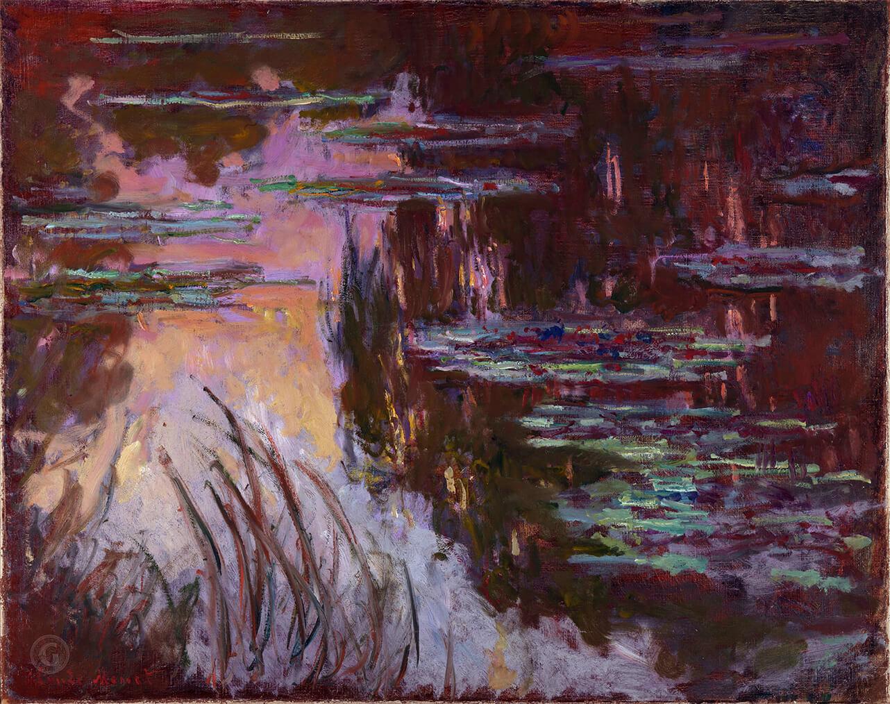 Bild Claude Monet Seerosen, Sonnenuntergang 2
