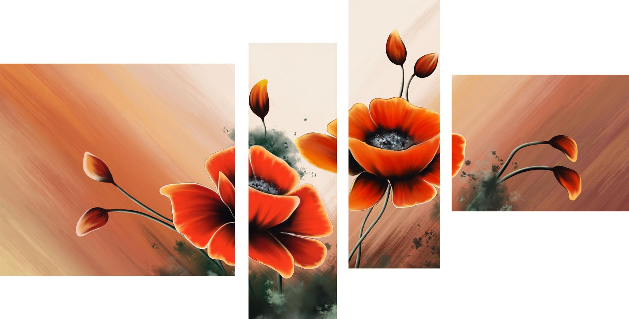 Picture Modular picture - poppies bloom 3