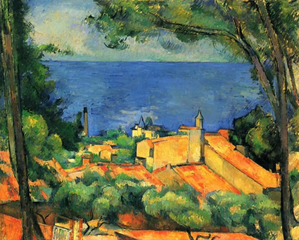 Picture Paul Cezanne - Estac with red roofs 2