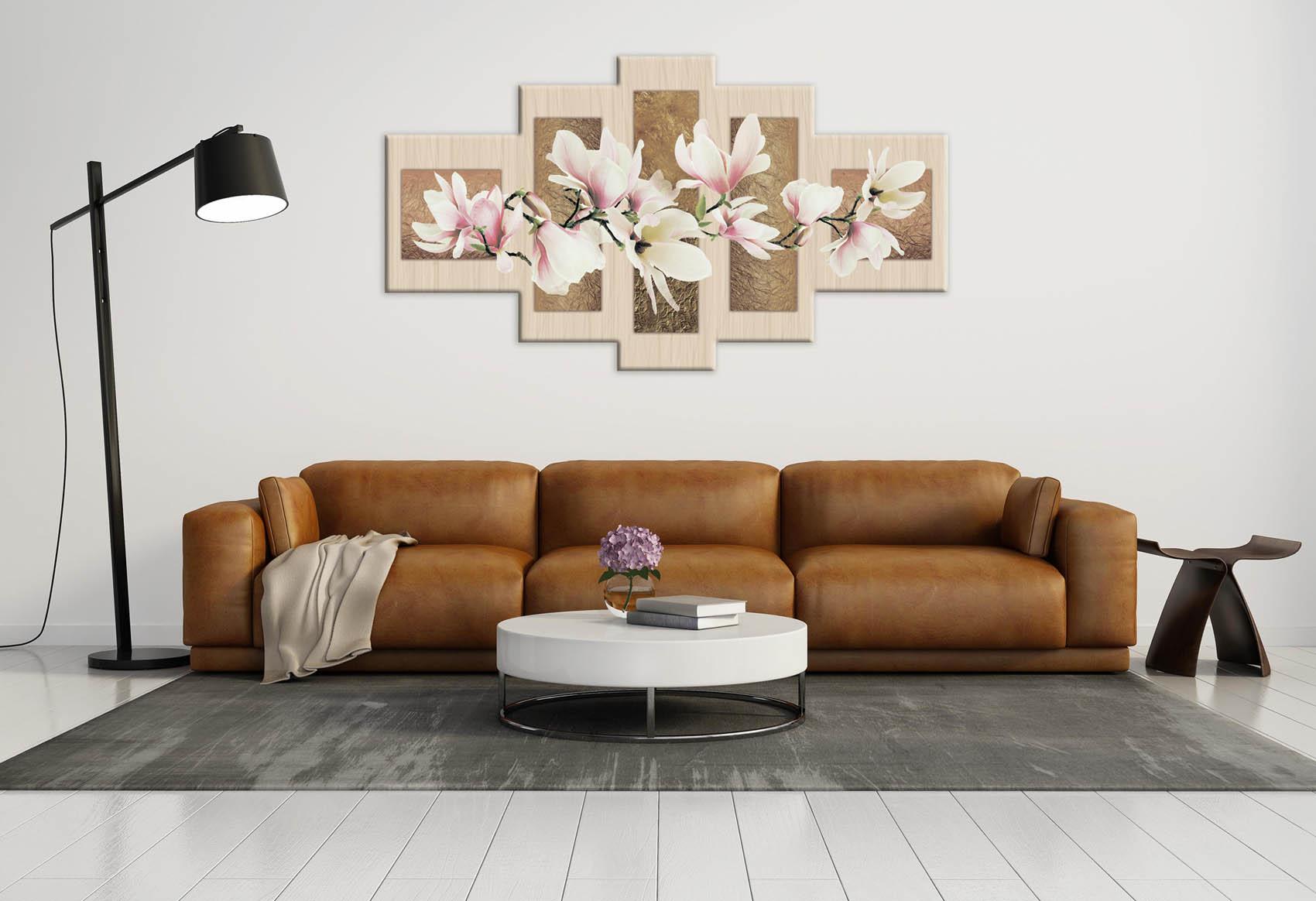 Paveikslėlis Modulinis paveikslas – gležnos gėlės 2